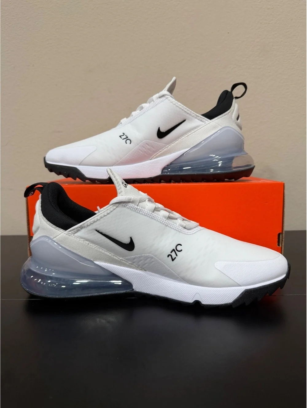 Size 10.5 - Nike Air Max 270 Golf “White Black”